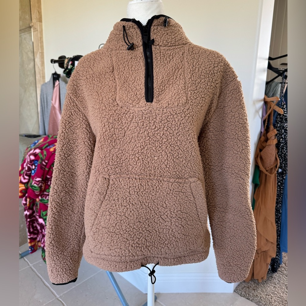 Love tree brown fuzzy jacket